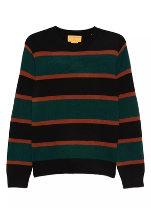 Guest In Residence striped crew-neck sweater - Green