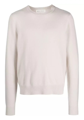 extreme cashmere stitch-detail crew-neck jumper - Neutrals
