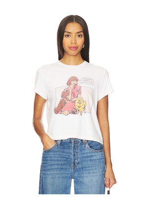 RE/DONE Puppies 50s Boxy Tee in White. Size S. Also in L, M, XS.