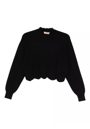 TWINSET scalloped-hem sweater - Black