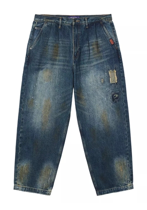 aftermaths patchwork jeans - Blue