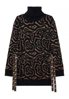PUCCI patterned tie-side sweater - Black