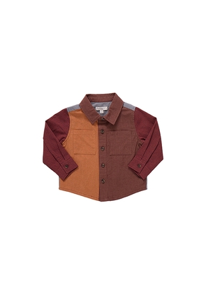 Pink Chicken Jack Shirt in Brown. Size 2. Also in 3, 4, 5, 6.