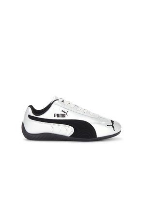 Puma Select Speedcat Metallic Sneaker in Metallic Silver, grey. Size 9.5. Also in 10, 6.5, 7, 7.5, 8, 8.5, 9.