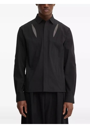 HELIOT EMIL cut-out design long-sleeve shirt - Black
