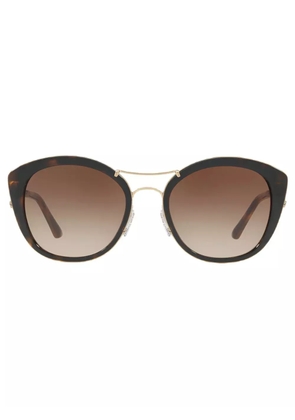 Burberry Eyewear vintage check detail sunglasses - Brown