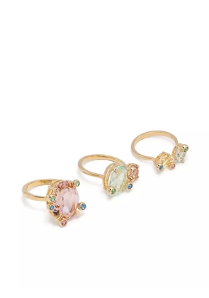 Swarovski Gema rings (set of three) - Gold