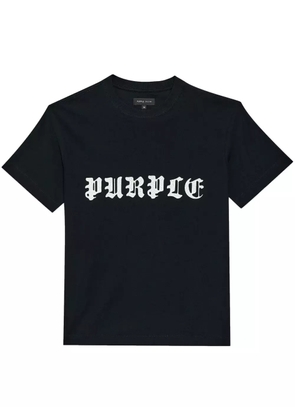 Purple Brand Gothic Wordmark T-shirt - Black