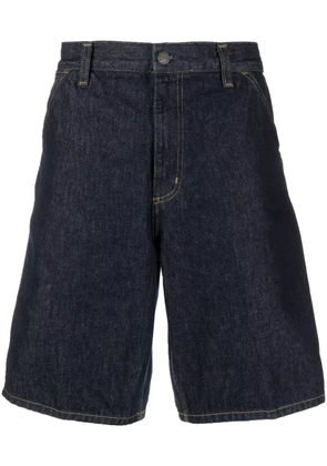 Carhartt WIP logo-patch denim cargo shorts - Blue