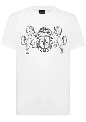 Billionaire logo-embroidered cotton T-shirt - White