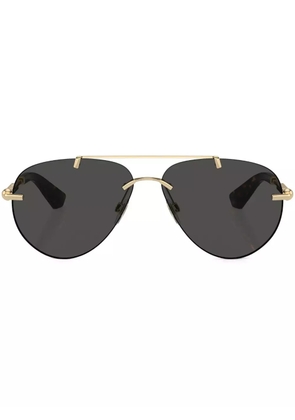 Burberry Eyewear metallic pilot-frame sunglasses - Gold