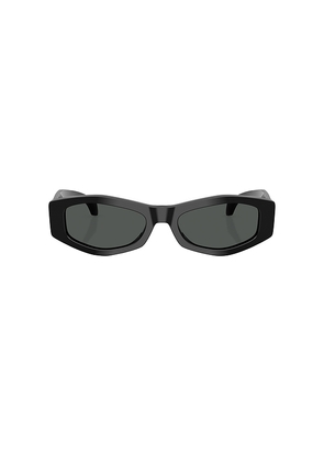 VERSACE Narrow Sunglasses in Black.