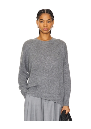 W. Cashmere Joey Oversized Crewneck in Grey. Size M. Also in L, S, XS.