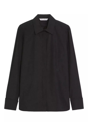 Max Mara classic-collar double-cuff shirt - Black