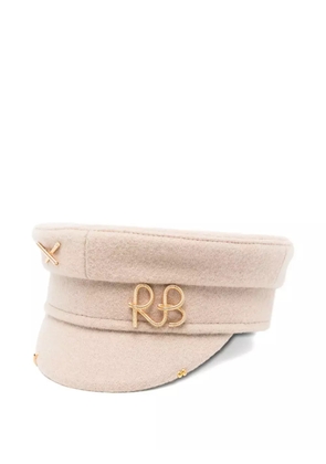 Ruslan Baginskiy gold-logo cross-detail hat - Neutrals