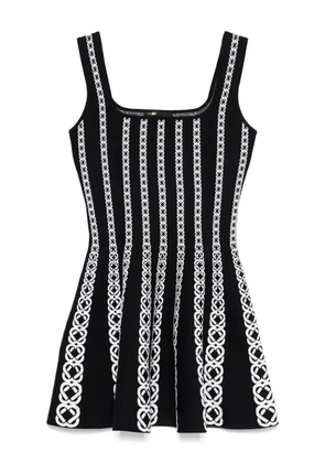 Maje jacquard knitted mini dress - Black