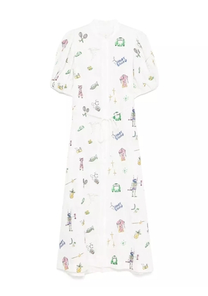 ALEMAIS Salve Terrah midi dress - White