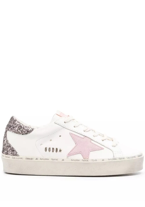 Golden Goose Hi Star glittered sneakers - White