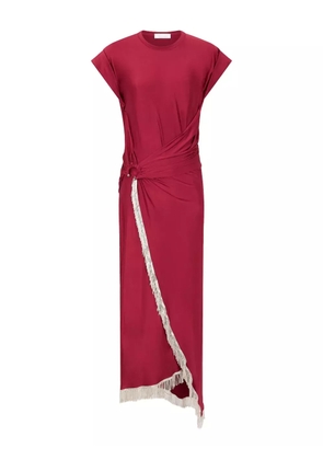 Rabanne fringe-detailed gathered dress