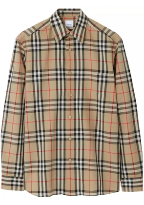 Burberry Vintage Check-pattern cotton shirt - Neutrals