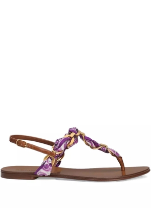 Dolce & Gabbana Maiolica-print sandals - Purple