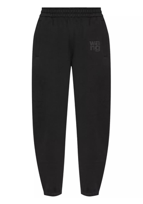 Alexander Wang puff-logo cotton track pants - Black