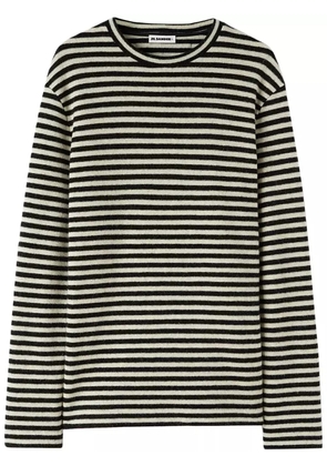 Jil Sander striped wool sweater - Black