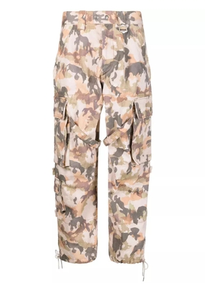 ISABEL MARANT Elore abstract-print cotton trousers - Neutrals