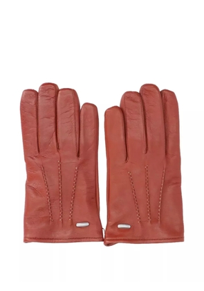 OUR LEGACY topstitched his gloves - Red
