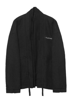 Maharishi embroidered waffle jacket - Black