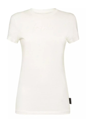 Philipp Plein logo-appliqué T-shirt - White