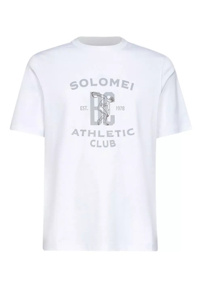 Brunello Cucinelli athletic club-print T-shirt - WHITE