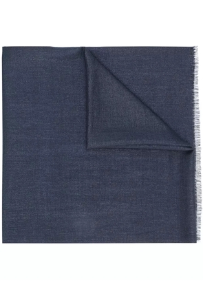 Brunello Cucinelli frayed-edge scarf - Blue