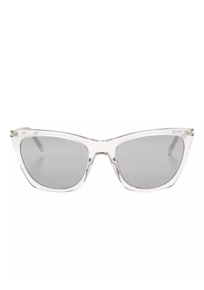 Saint Laurent Eyewear Mica Thin cat-eye sunglasses - Neutrals