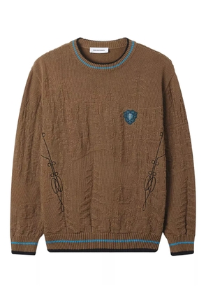 Kiko Kostadinov embossed-detail sweater - Brown