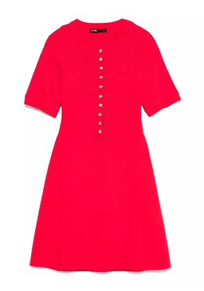 Maje ribbed-knit mini dress - Red