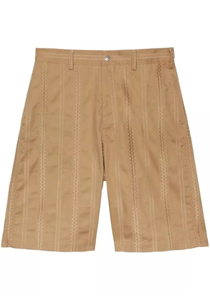 MSGM striped shorts - Neutrals