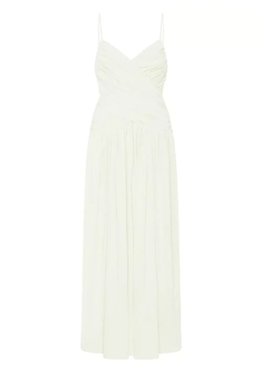 Rosetta Getty ruched slip midi dress - Yellow