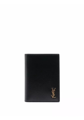 Saint Laurent logo plaque billfold cardholder - Black