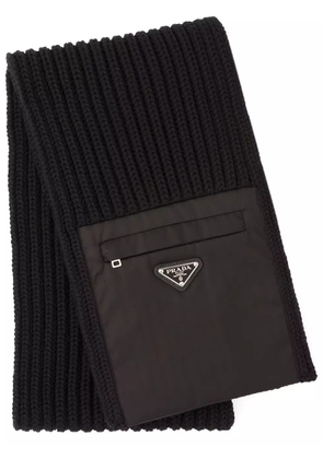 Prada Shaker knit scarf - Black
