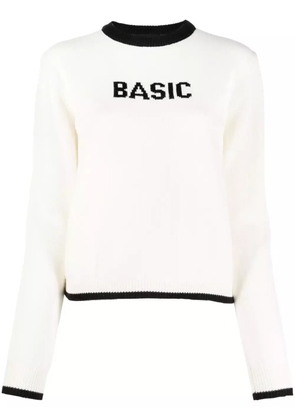 GCDS Basic patterned-jacquard jumper - White
