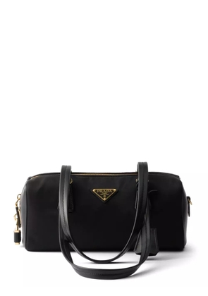 Prada medium re-nylon and leather tote bag - Black