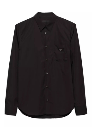 Prada patch-pocket cotton shirt - Black