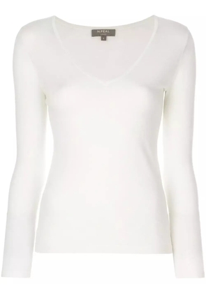 N.Peal V-neck sweater - White