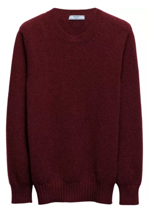 Prada crew-neck cashmere-wool jumper - Red