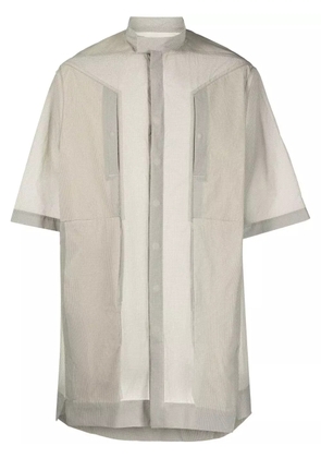Rick Owens semi-sheer short-sleeve shirt - Neutrals