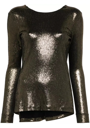 TWINSET knot-detail laminated blouse - Gold