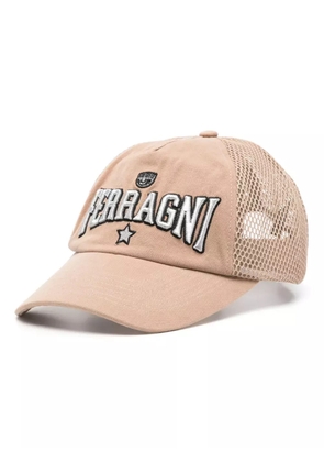 Chiara Ferragni logo-patch mesh-panels hat - Brown