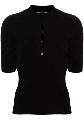 TWINSET cut-out stud-detail sweater - Black