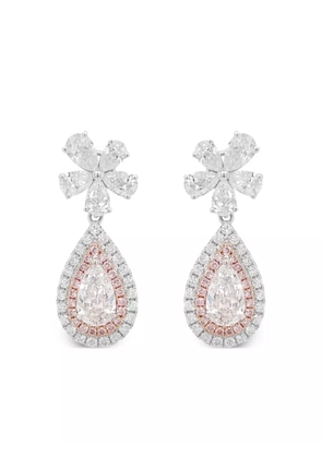 HYT Jewelry 18K white and rose gold diamond earrings - Silver